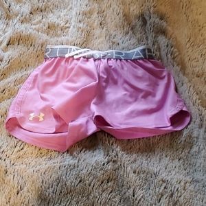 Purple/pink under armour shorts